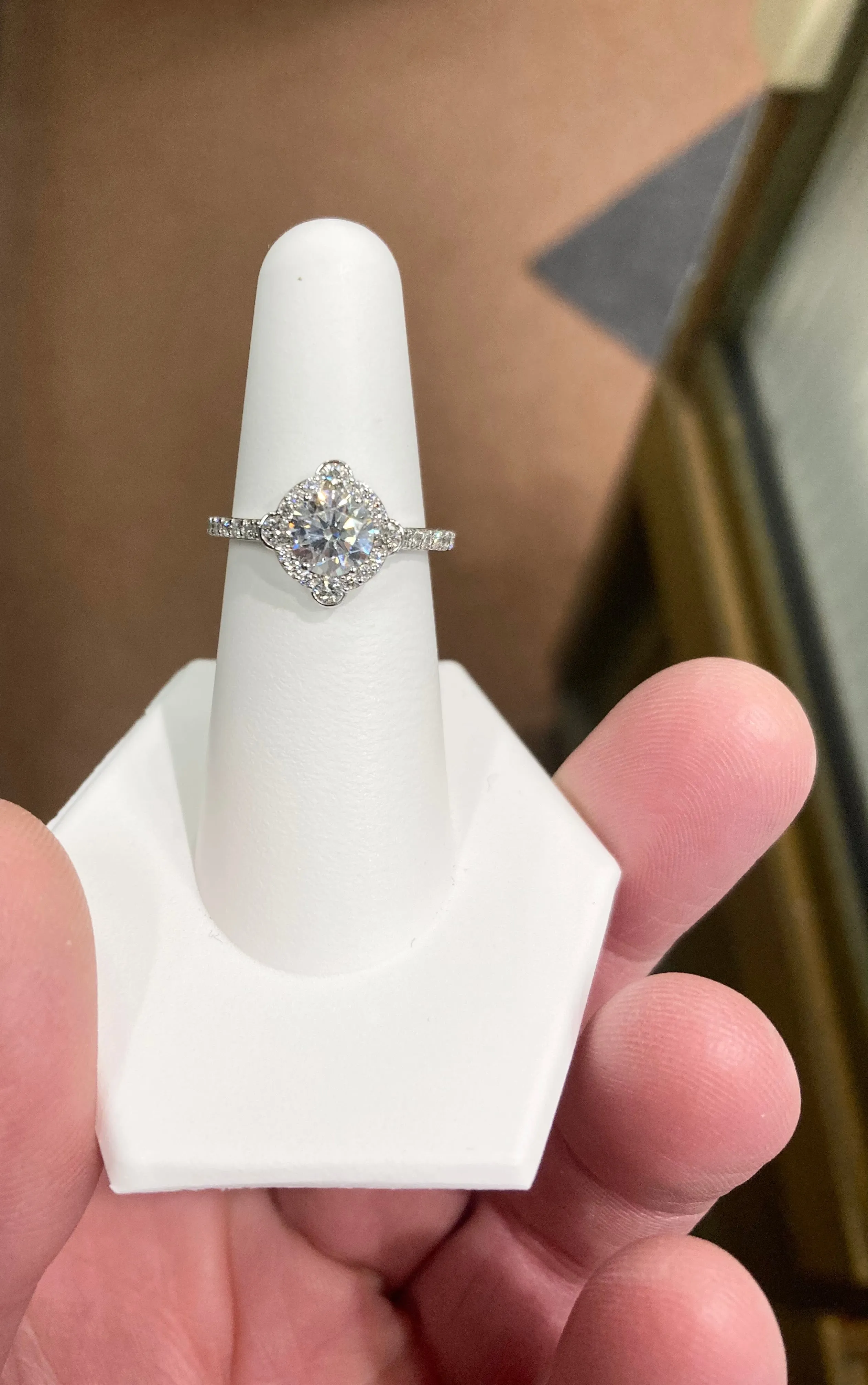 Lab Created One Carat  Diamond Engagement Ring