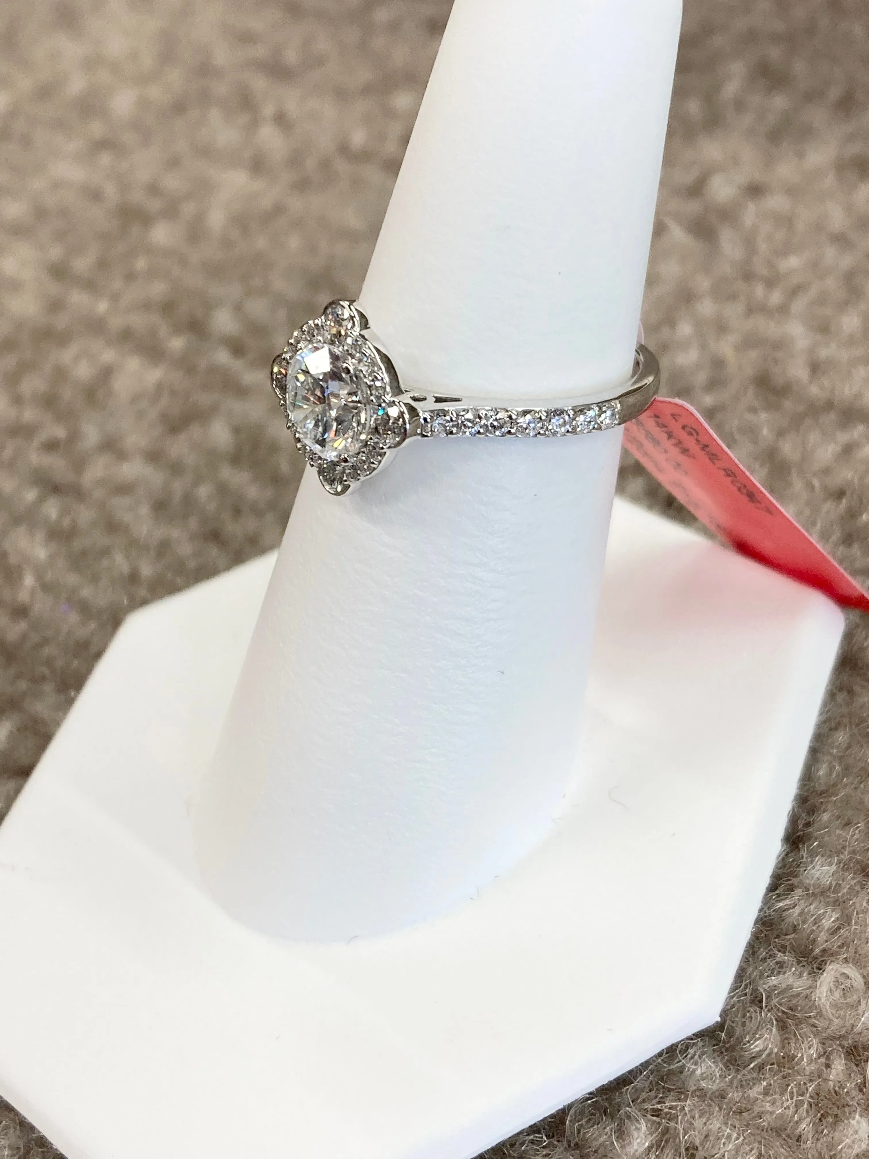 Lab Created One Carat  Diamond Engagement Ring