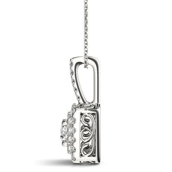 Ladies Halo Pendant 32487