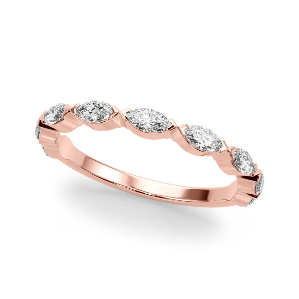 Ladies Sidestone Wedding Band 51216