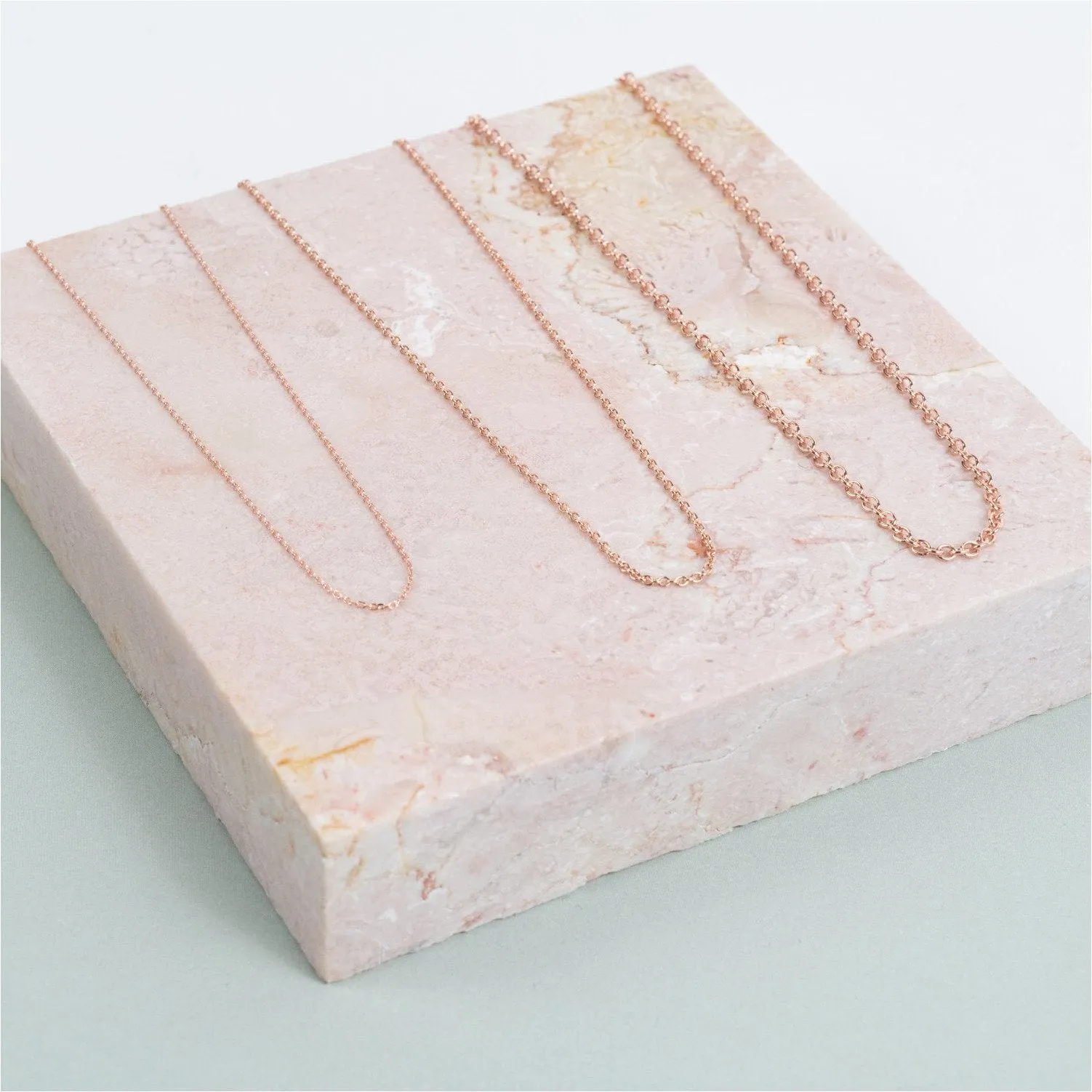 Marylebone 9ct Rose Gold Fine Trace Chain