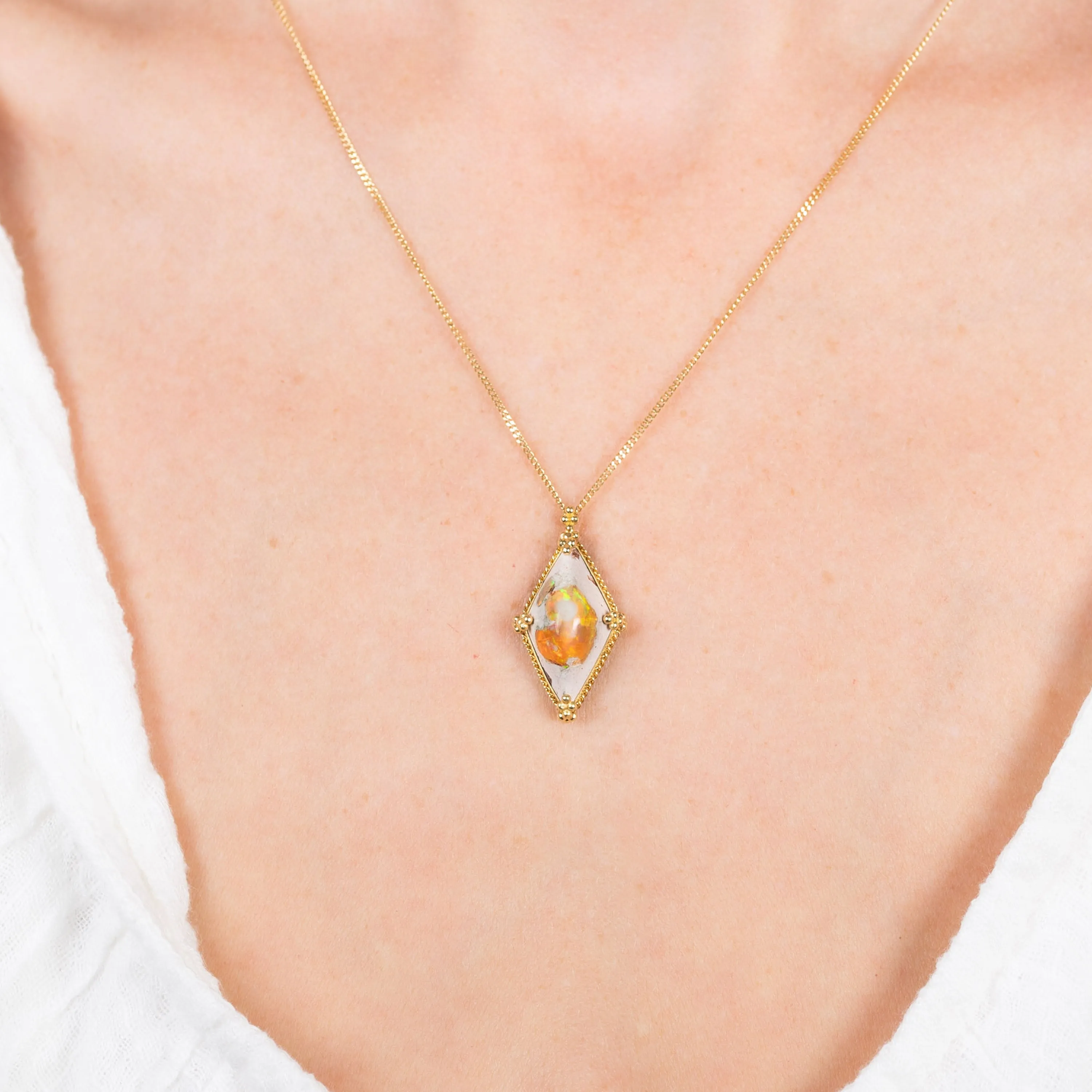 Mexican Opal One-of-a-Kind Necklace