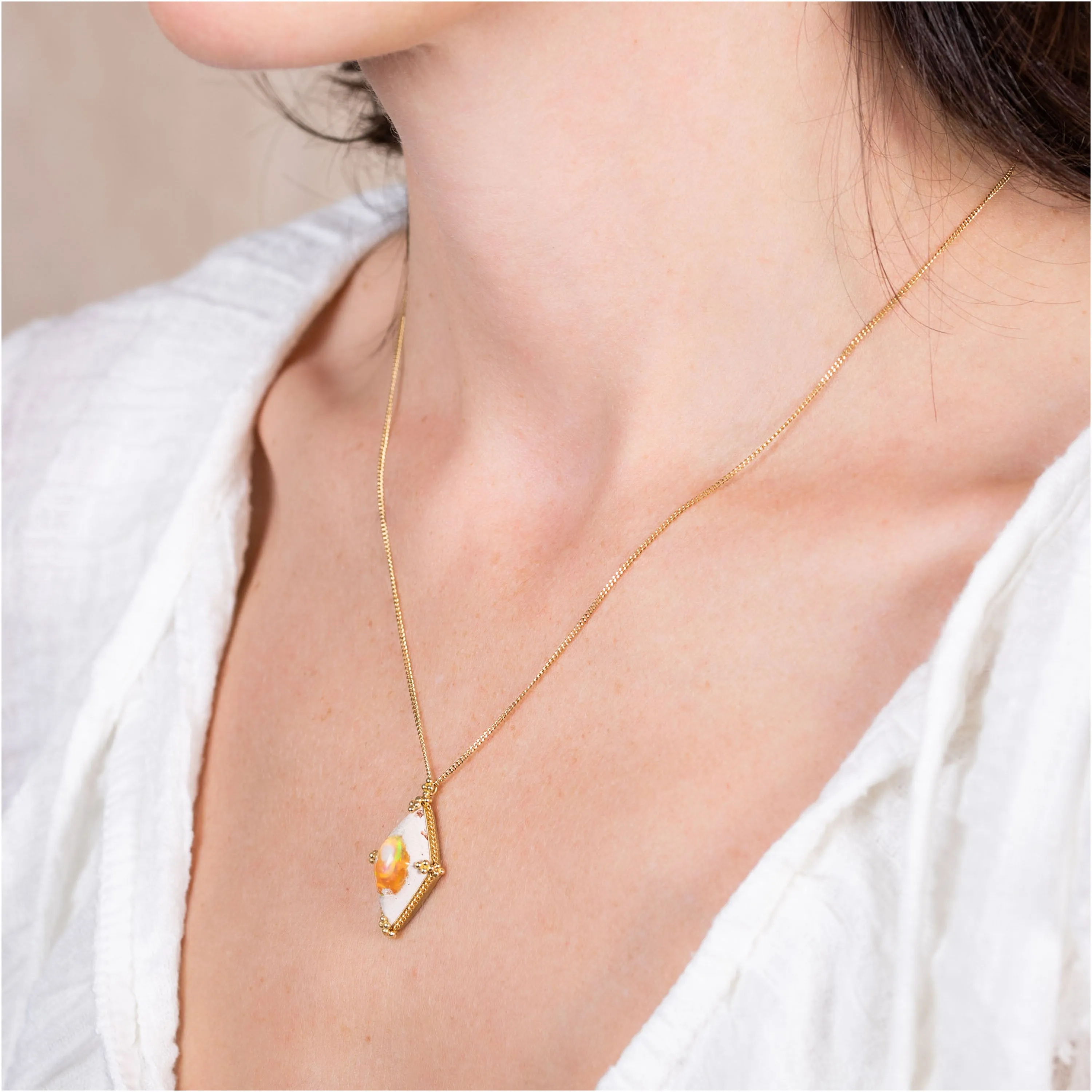 Mexican Opal One-of-a-Kind Necklace