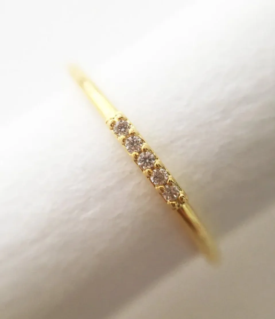mini crystal row ring