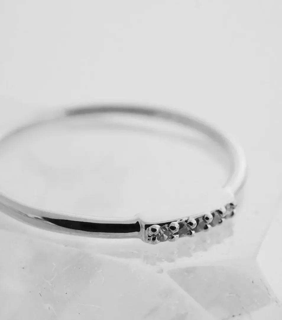 mini crystal row ring