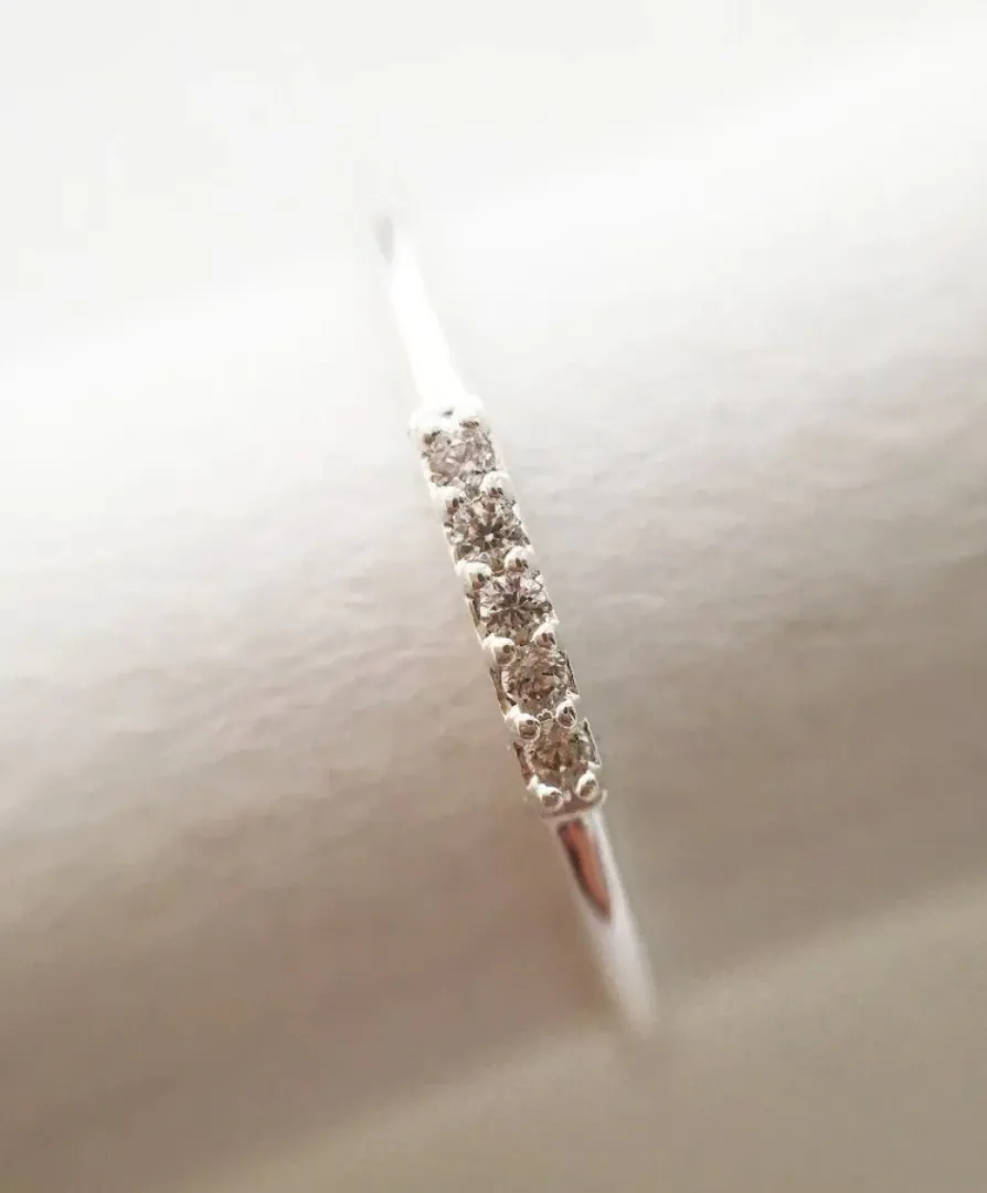 mini crystal row ring