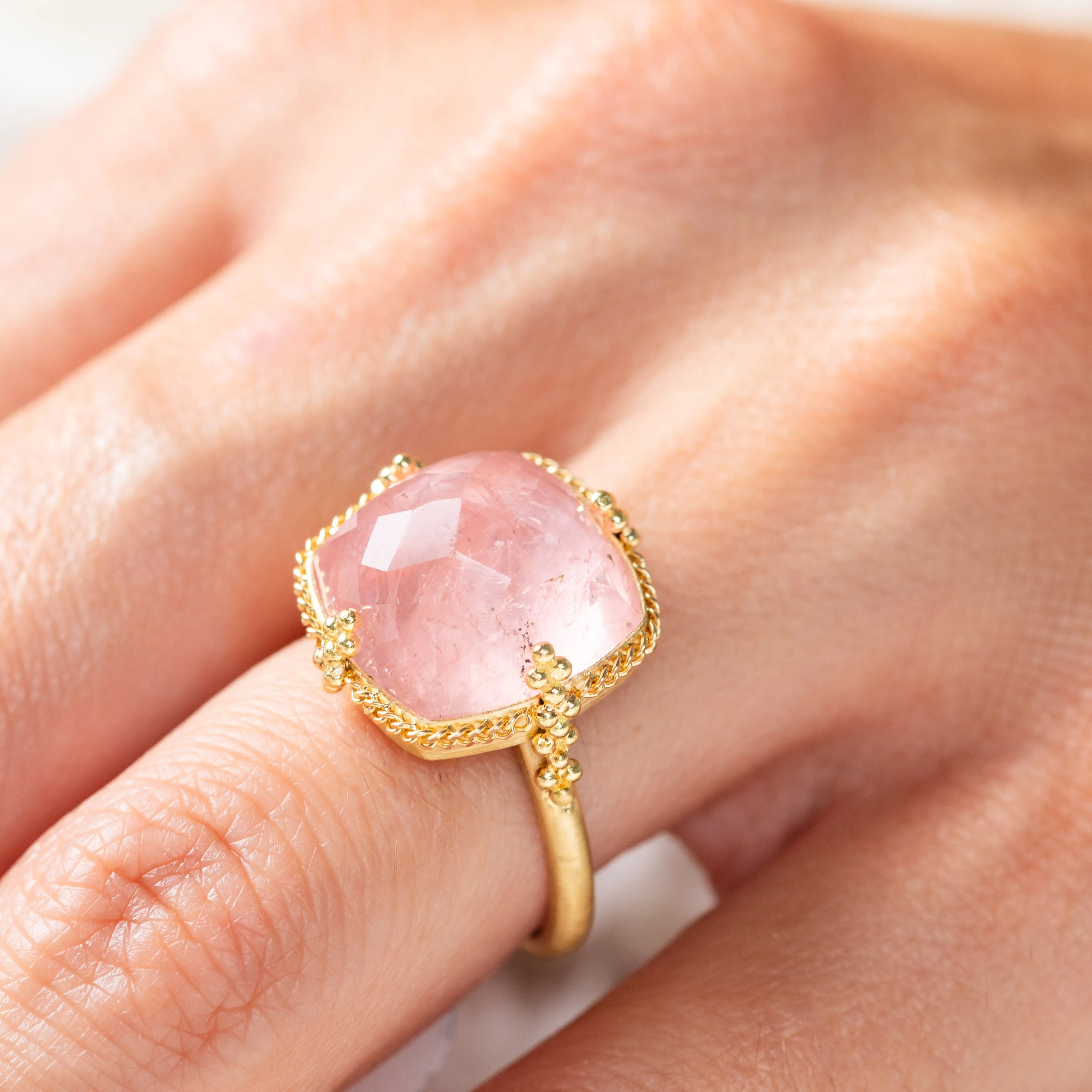 Morganite Statement Ring