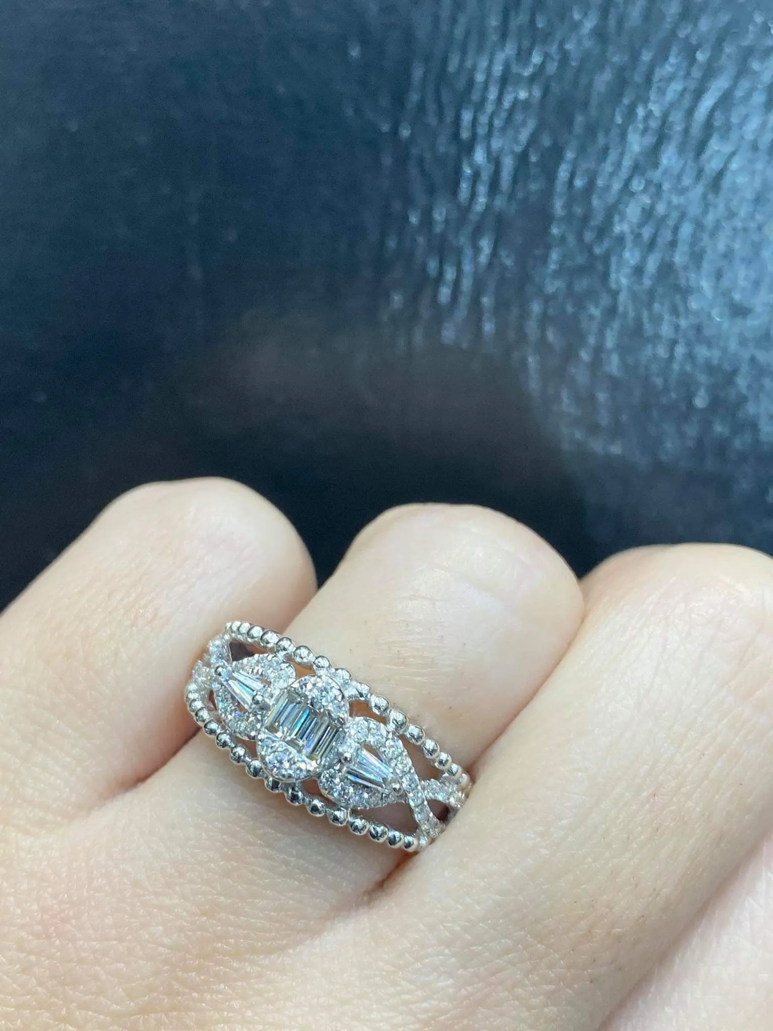 Oval Baguette Art Diamond Ring