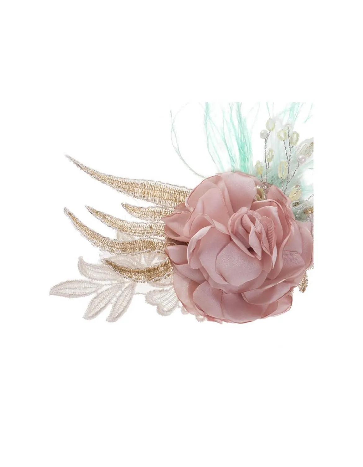 Pink fania flower brooch