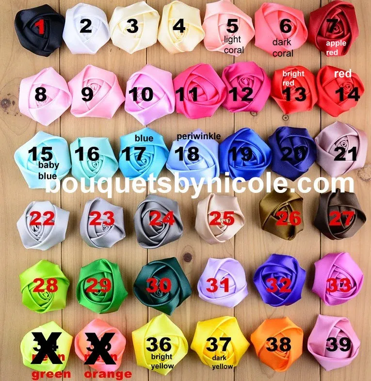 Satin Roses Brooch Bouquet Business Starter SBKit-231