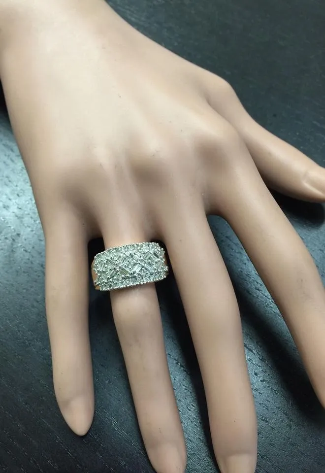 Splendid 1.25 Carats Natural Diamond 14K Solid Yellow Gold Ring