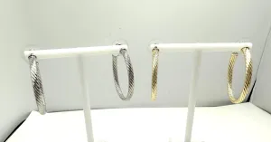 Twisted Cable Hoop Earrings