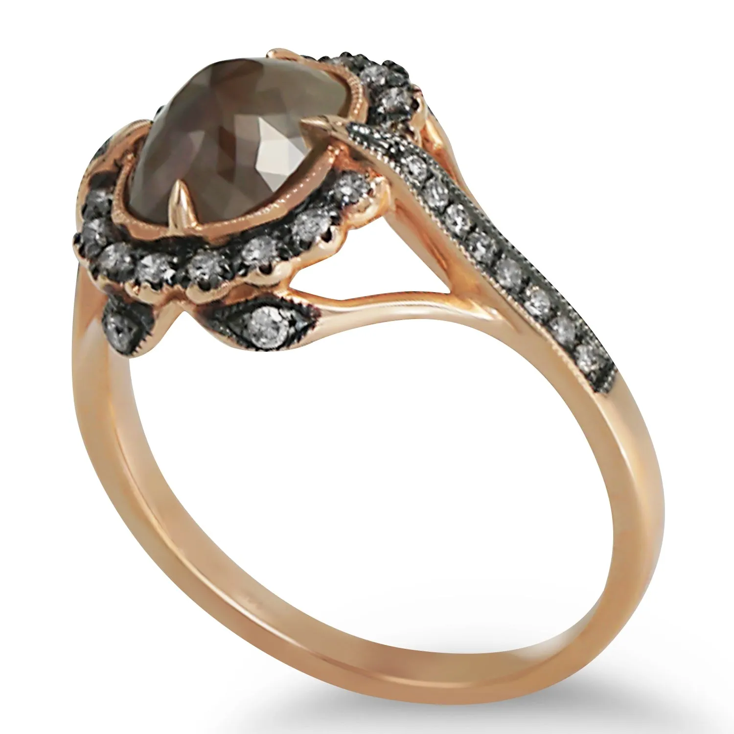 Vintage-look Taupe Diamond Ring