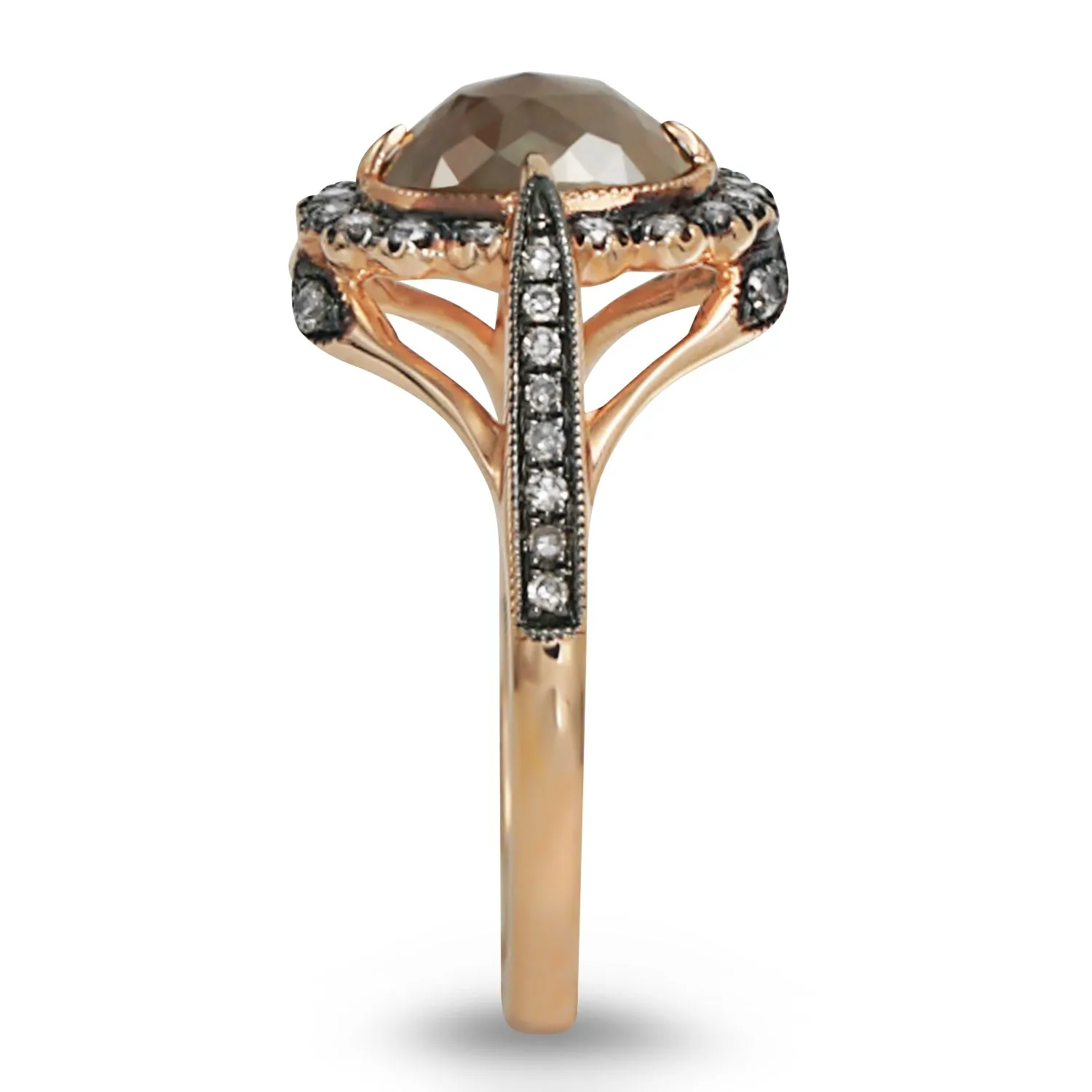 Vintage-look Taupe Diamond Ring