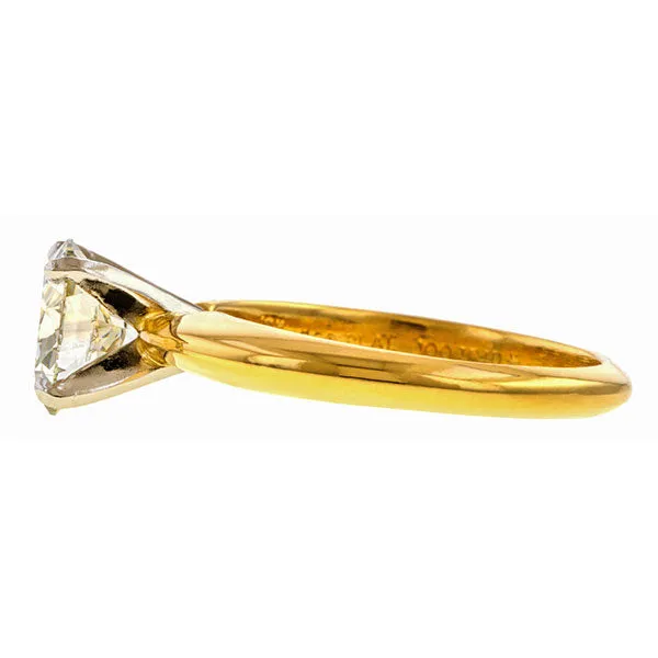 Vintage Solitaire Engagement Ring, Circular Brilliant 1.11ct.