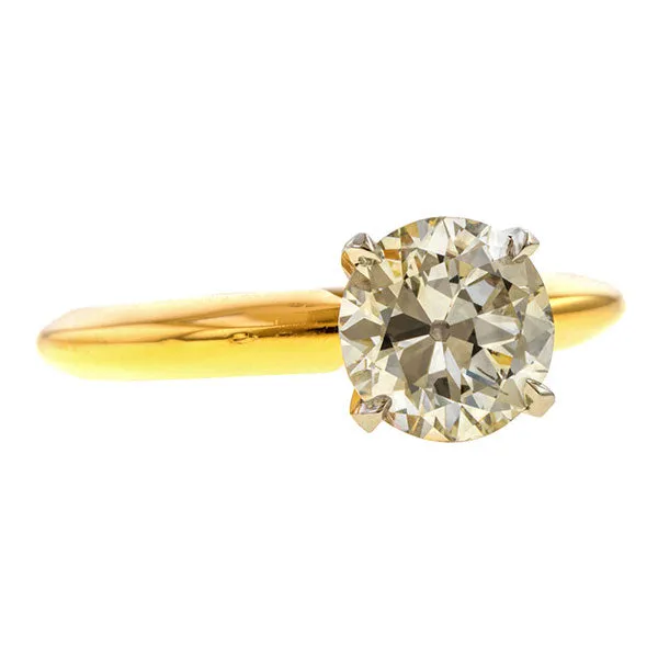 Vintage Solitaire Engagement Ring, Circular Brilliant 1.11ct.